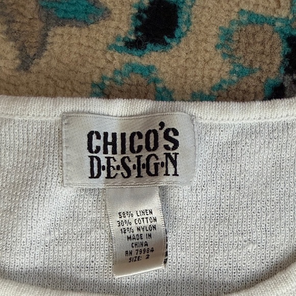 Chico's Classic White Tank Top - Picture 2 of 3
